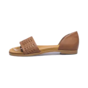 Andiamo Flat Sandals Canvas Brown Colour For Women