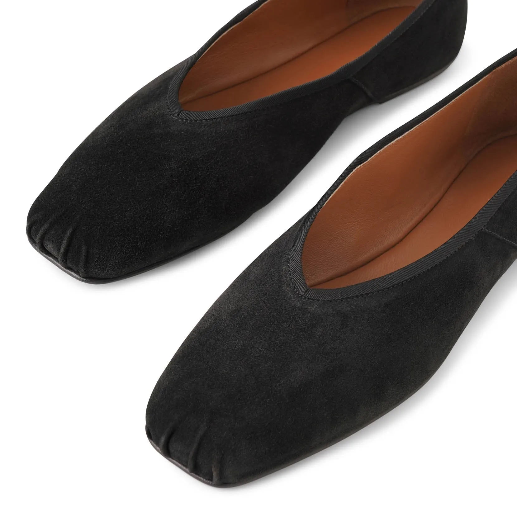 Ballet slipper black suede