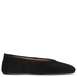 Ballet slipper black suede