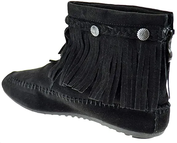 Cherokee 01 Womens Ankle Fringe Boots