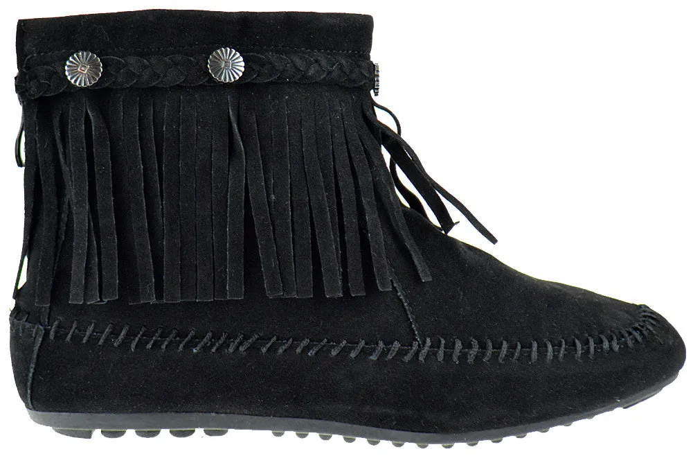 Cherokee 01 Womens Ankle Fringe Boots