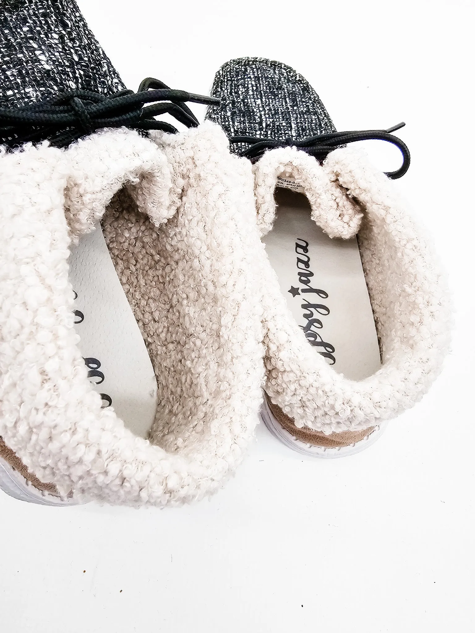 Gypsy Jazz Marsha Black Sherpa Slip-On Shoes