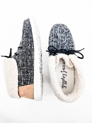 Gypsy Jazz Marsha Black Sherpa Slip-On Shoes