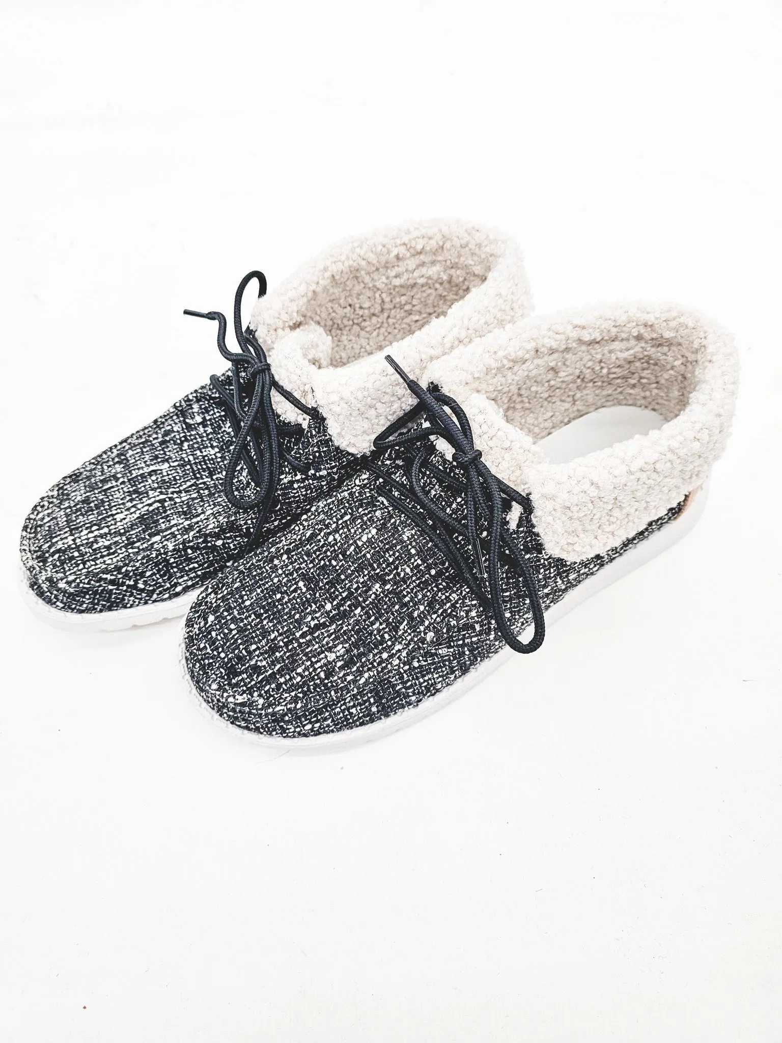 Gypsy Jazz Marsha Black Sherpa Slip-On Shoes