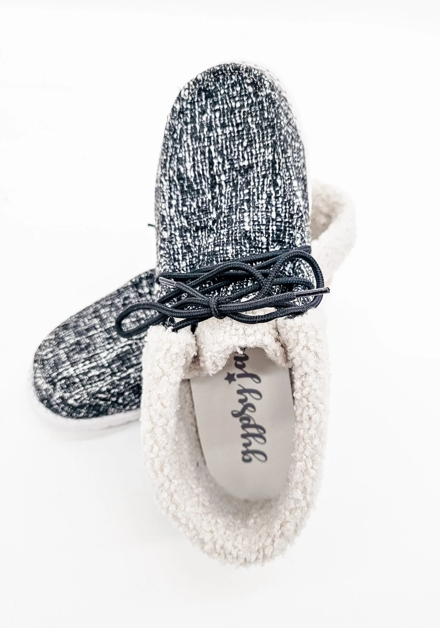 Gypsy Jazz Marsha Black Sherpa Slip-On Shoes