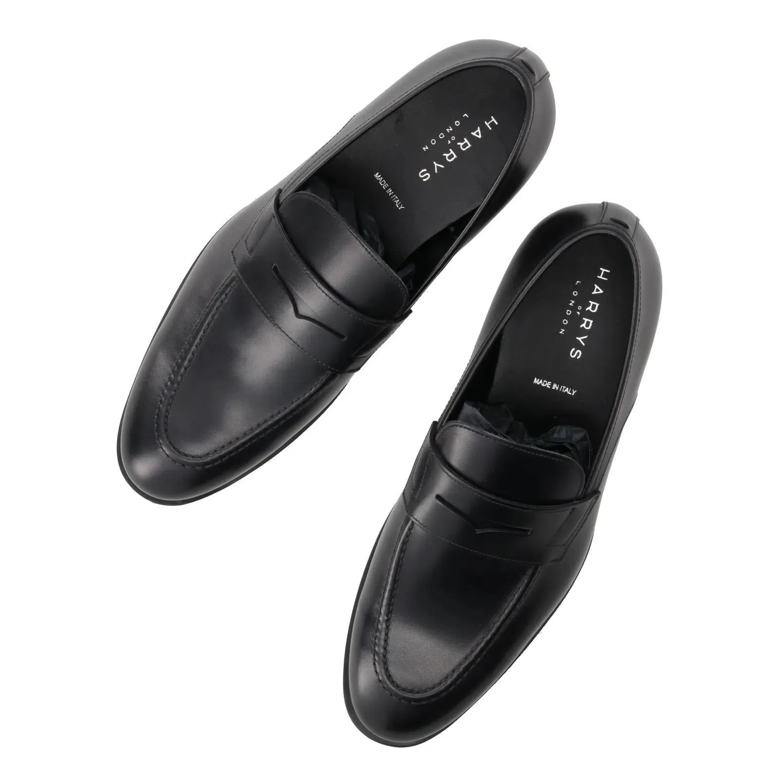 Harrys Of London Clive F Polished Leather Loafer Black