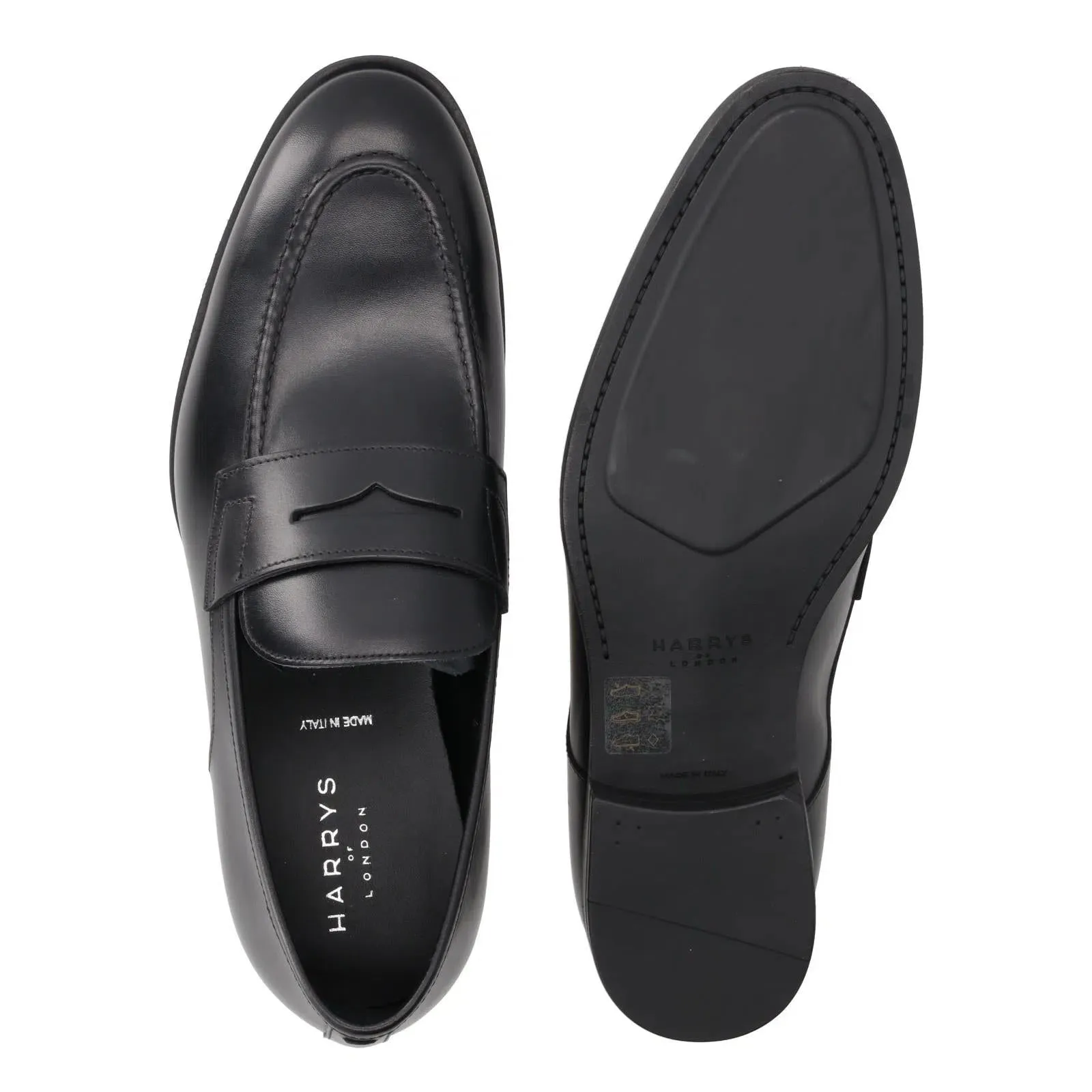 Harrys Of London Clive F Polished Leather Loafer Black