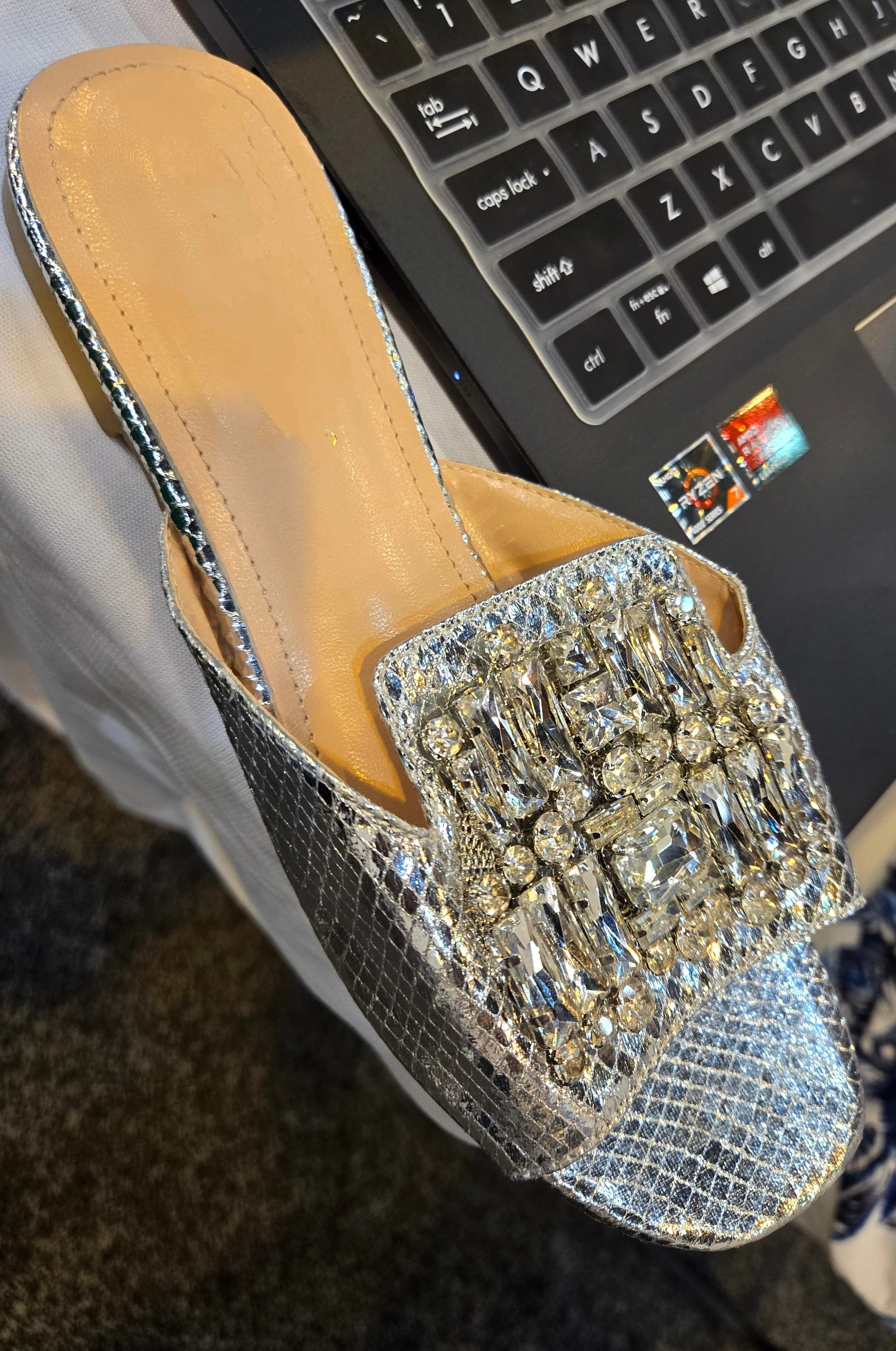 Hidden Jewels Bedazzled Flats