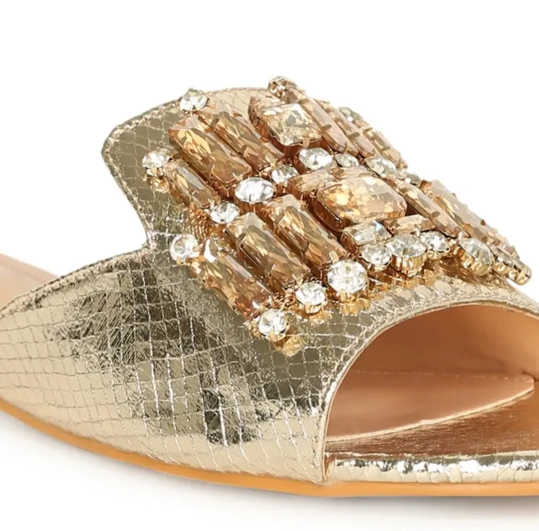 Hidden Jewels Bedazzled Flats