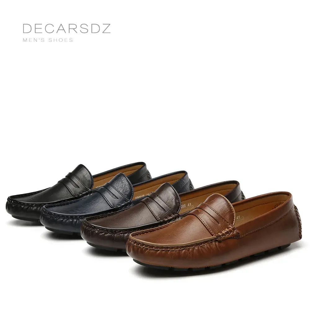 Men Comfy Flats Leather Classic Original Style Loafers Shoes