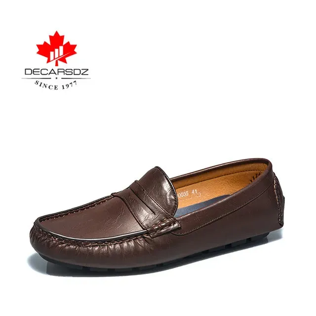 Men Comfy Flats Leather Classic Original Style Loafers Shoes