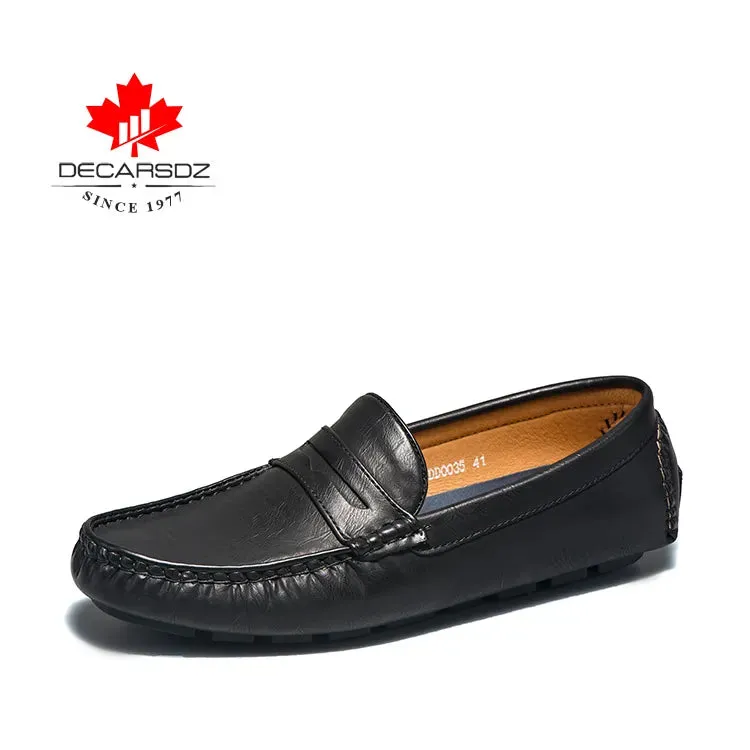 Men Comfy Flats Leather Classic Original Style Loafers Shoes